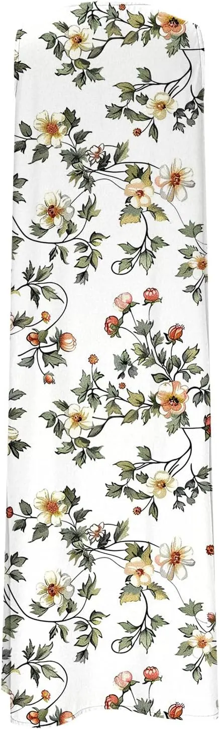 Vintage Floral Print Sleeveless Midi Dress