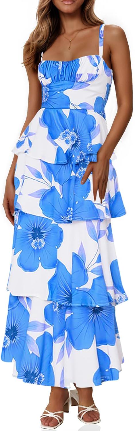 Floral Tiered Ruffle Maxi Dress