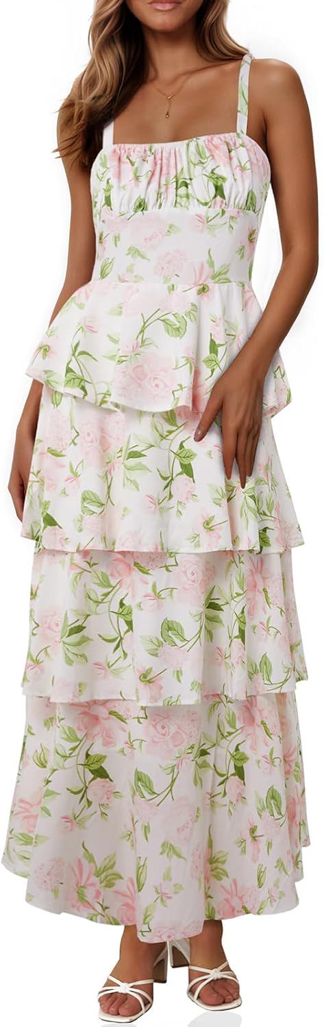 Floral Tiered Ruffle Maxi Dress