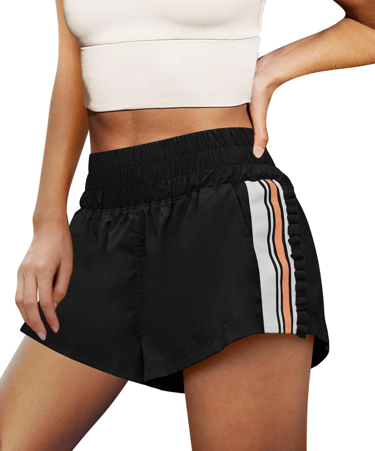 High Waisted Running Shorts with Pockets
