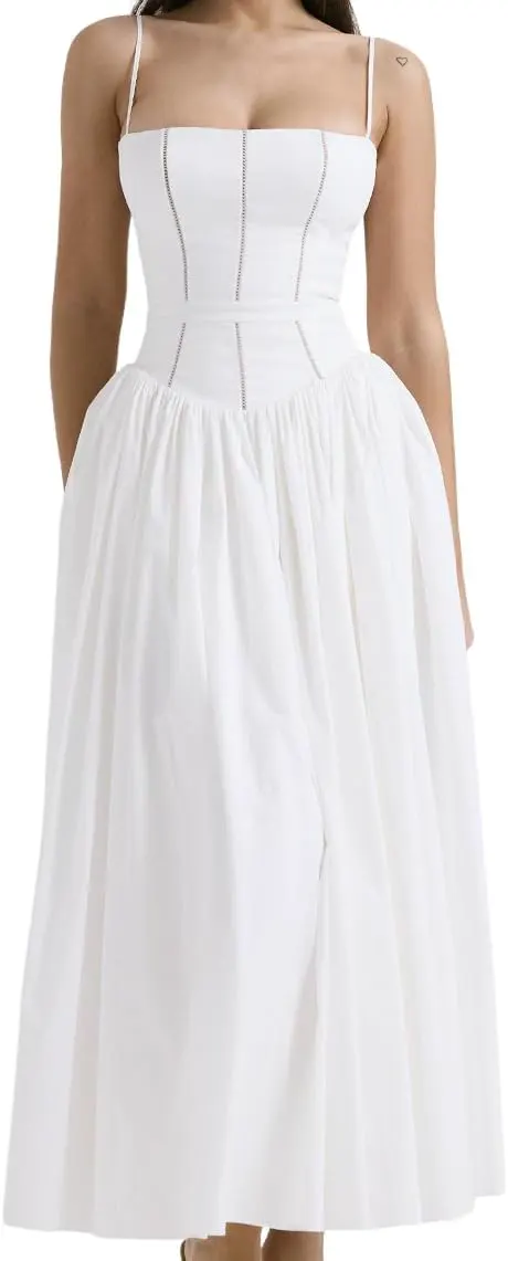Floral Strapless Backless A-Line Maxi Dress