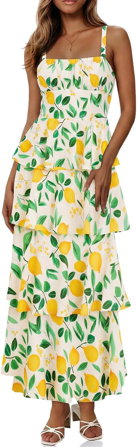 Floral Tiered Ruffle Maxi Dress