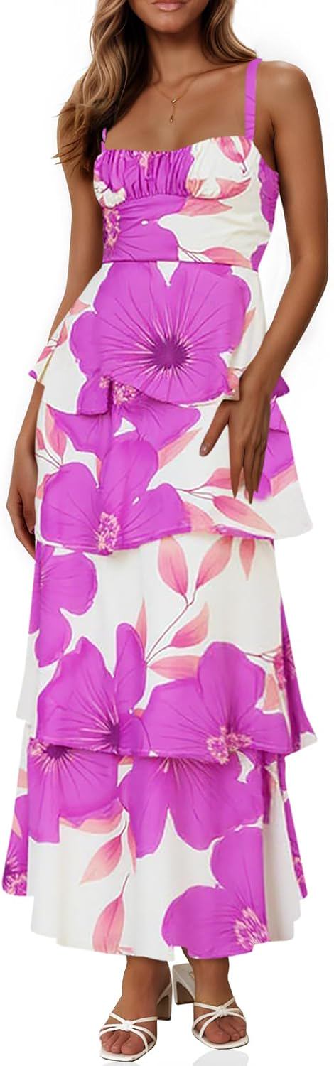 Floral Tiered Ruffle Maxi Dress