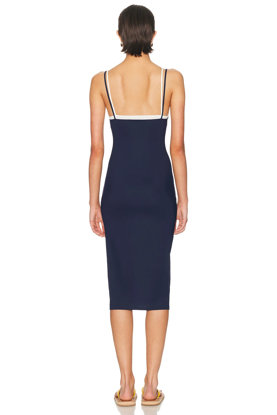 Stretch Jersey Tank Midi Dress with Built-In Support