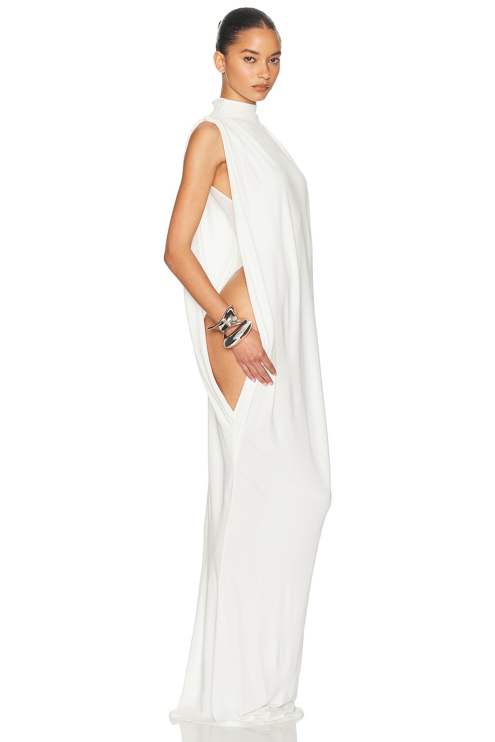 Katerina Cut-Out Jersey Gown - Detachable Bodysuit Gown for OEM