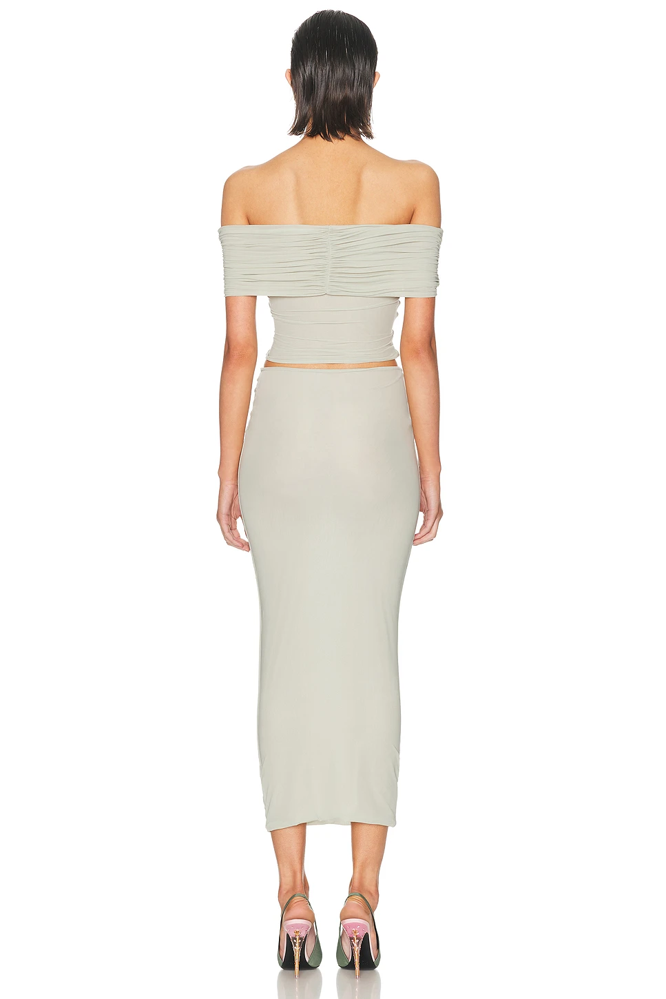 Cut-Out Stretch Jersey Dress and Shorts Set