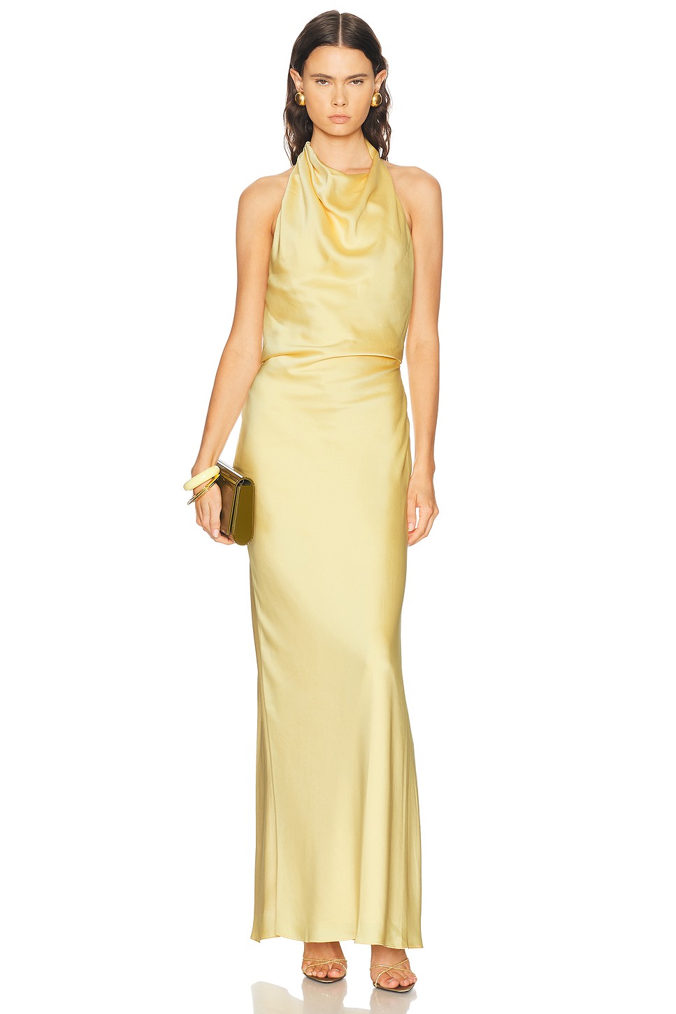 Reannon Halter Satin Gown - Halter Satin Gown for OEM