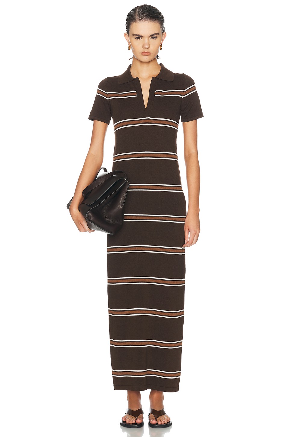 Samm Stripe Knit Shirt Maxi - Heavyweight Knit Maxi for OEM