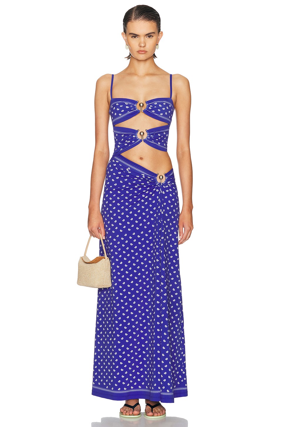 Bandana Ruched Orbit Split Maxi - High Stretch Hardware Maxi for OEM