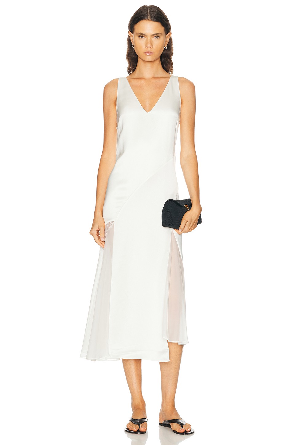 Ingrid Acetate Lace Midi Dress - Satin Chiffon Midi for OEM