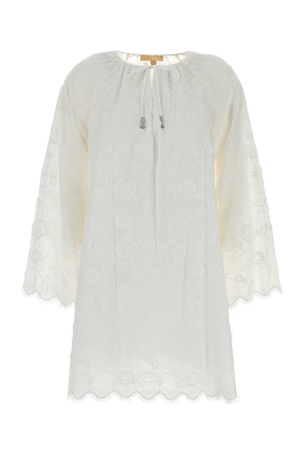 White Cotton Mini Dress with Cotton Lining - Fully Lined Summer Dress for OEM