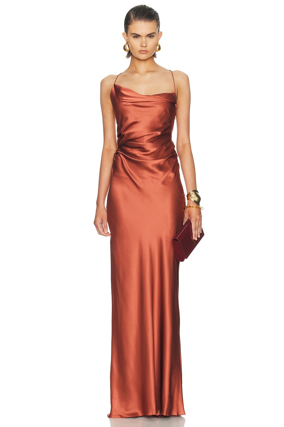 Cowl Bias Silk Gown - Bias Cut Silk Gown for OEM