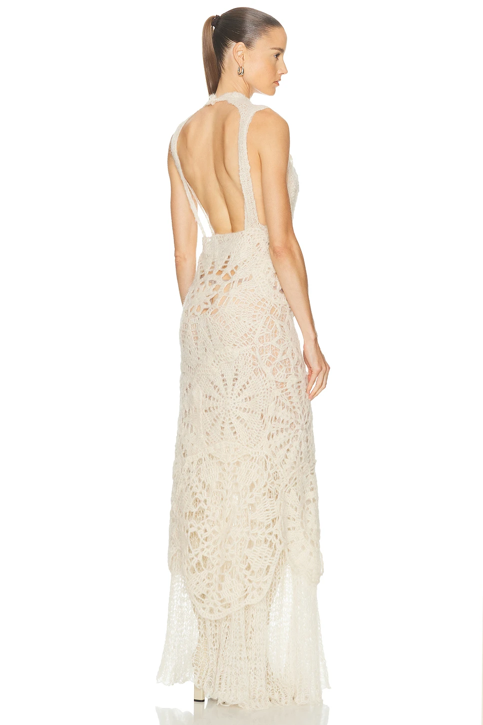 Alpaca Silk Crochet Maxi Dress