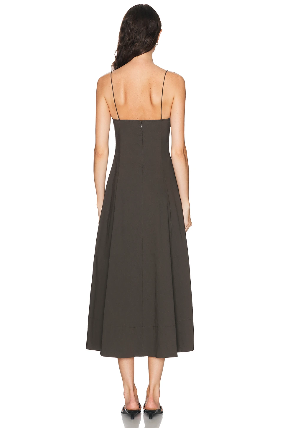 Bustier Poplin Midi Dress