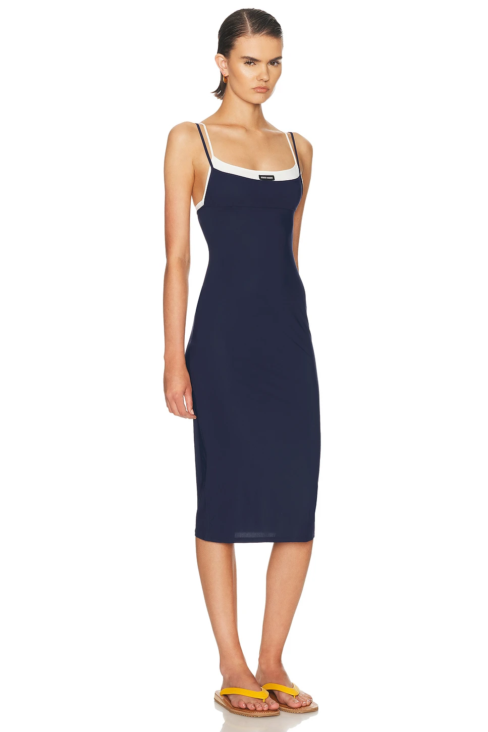 Stretch Jersey Tank Midi Dress with Built-In Support