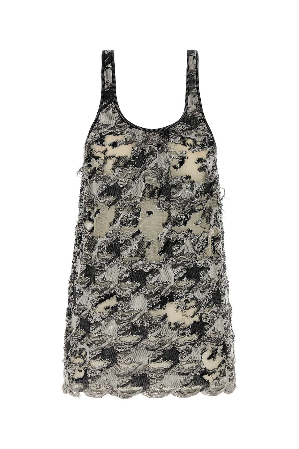 Cotton Blend Knit Mini Dress