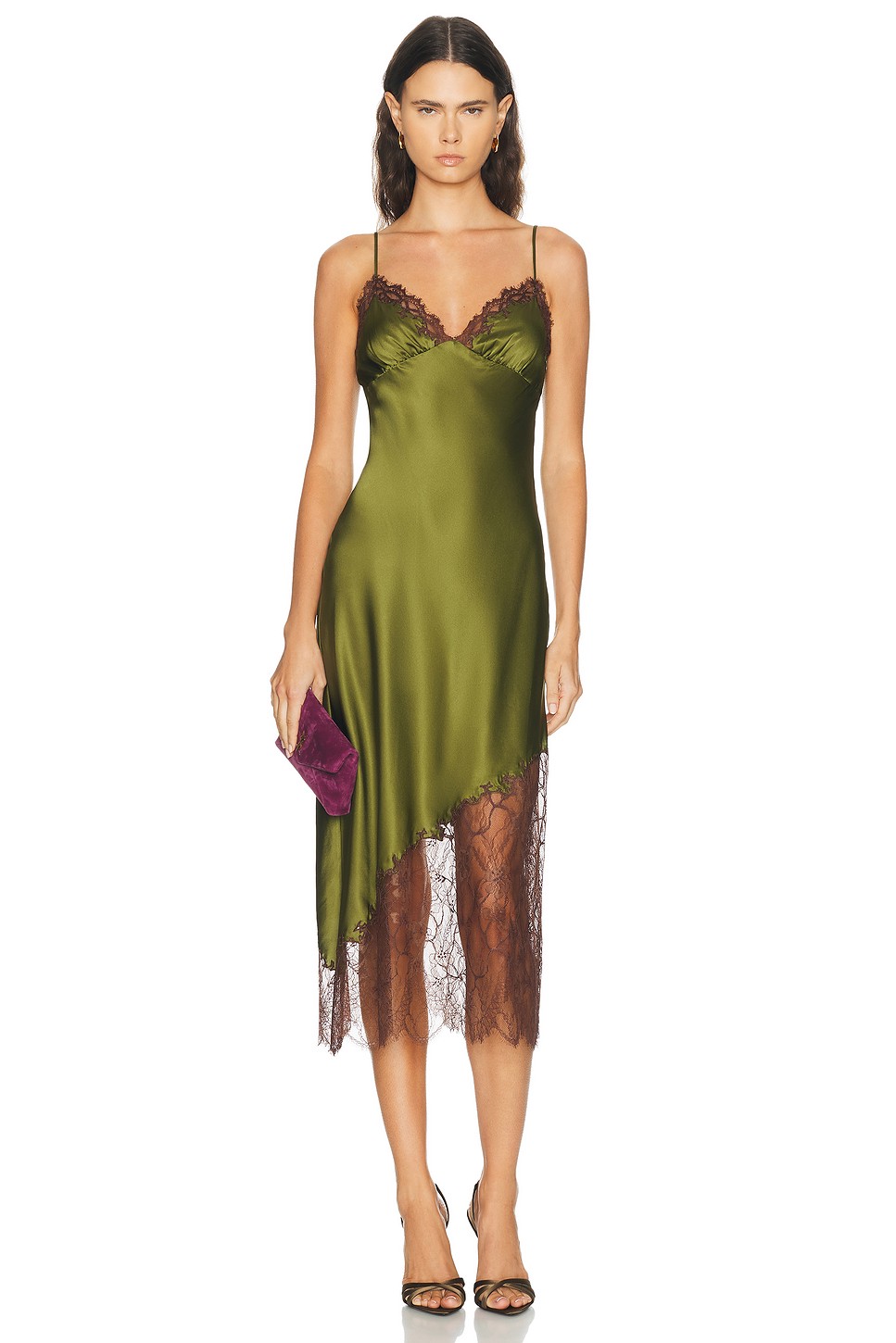 Lara Silk Satin Slip Dress with Adjustable Straps - Bias Midi Dress for OEM