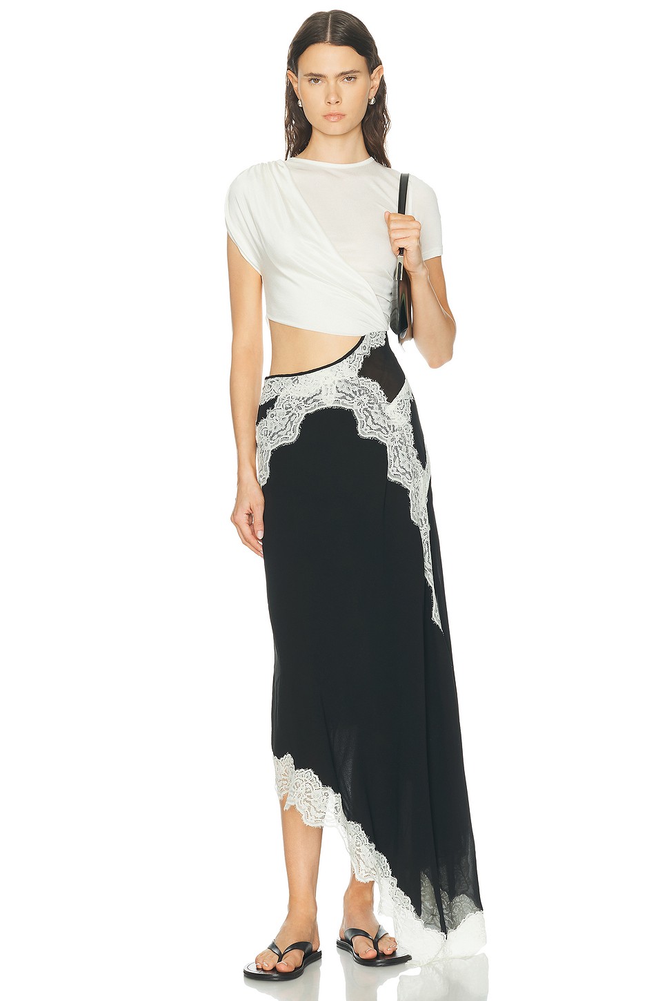 Verve Twisted Tee Dress - Chiffon Skirt Knit Bodice Maxi for OEM
