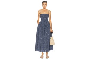 Shirred Bodice Poplin Dress - Organic Cotton Poplin Dress for OEM
