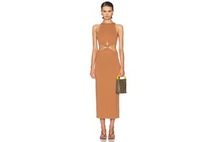 Cypress Cut-Out Knit Gown - Gold Hardware Cut-Out Dress for OEM