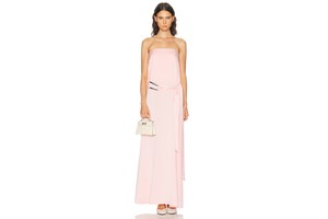 Cindy Corset Boned Crepe Maxi - Boned Bodice Maxi for OEM
