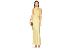 Reannon Halter Satin Gown - Halter Satin Gown for OEM