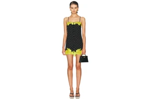 Silk Button Slip Dress with Lace Trim - Adjustable Strap Silk Mini for OEM