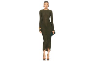 Sidonie Ruched Bodycon Maxi Dress - Fully Lined Stretch Dress for OEM