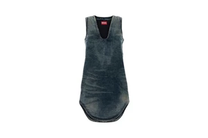 Denim Mini Dress - Cotton Denim Day Dress with Cotton Lining for OEM