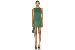 Moravia Mini Dress in Midweight Faux Suede - Shift Dress for OEM