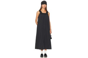 Lace Trim Taffeta Midi - Taffeta Square Neck Midi for OEM