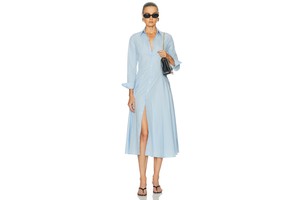 Long Sleeve Poplin Shirt Dress - Classic Poplin Shirt Dress for OEM