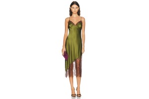 Lara Silk Satin Slip Dress with Adjustable Straps - Bias Midi Dress for OEM