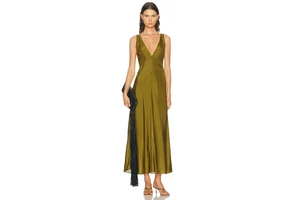 Silk Satin Maxi Dress - Lightweight Silk Occasion Dress with Side Zip for OEM