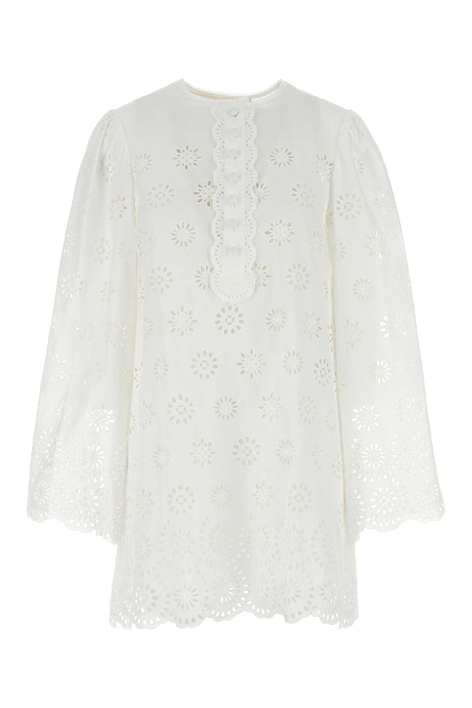 Broderie Anglaise Mini Dress - Eyelet Cotton Mini for OEM