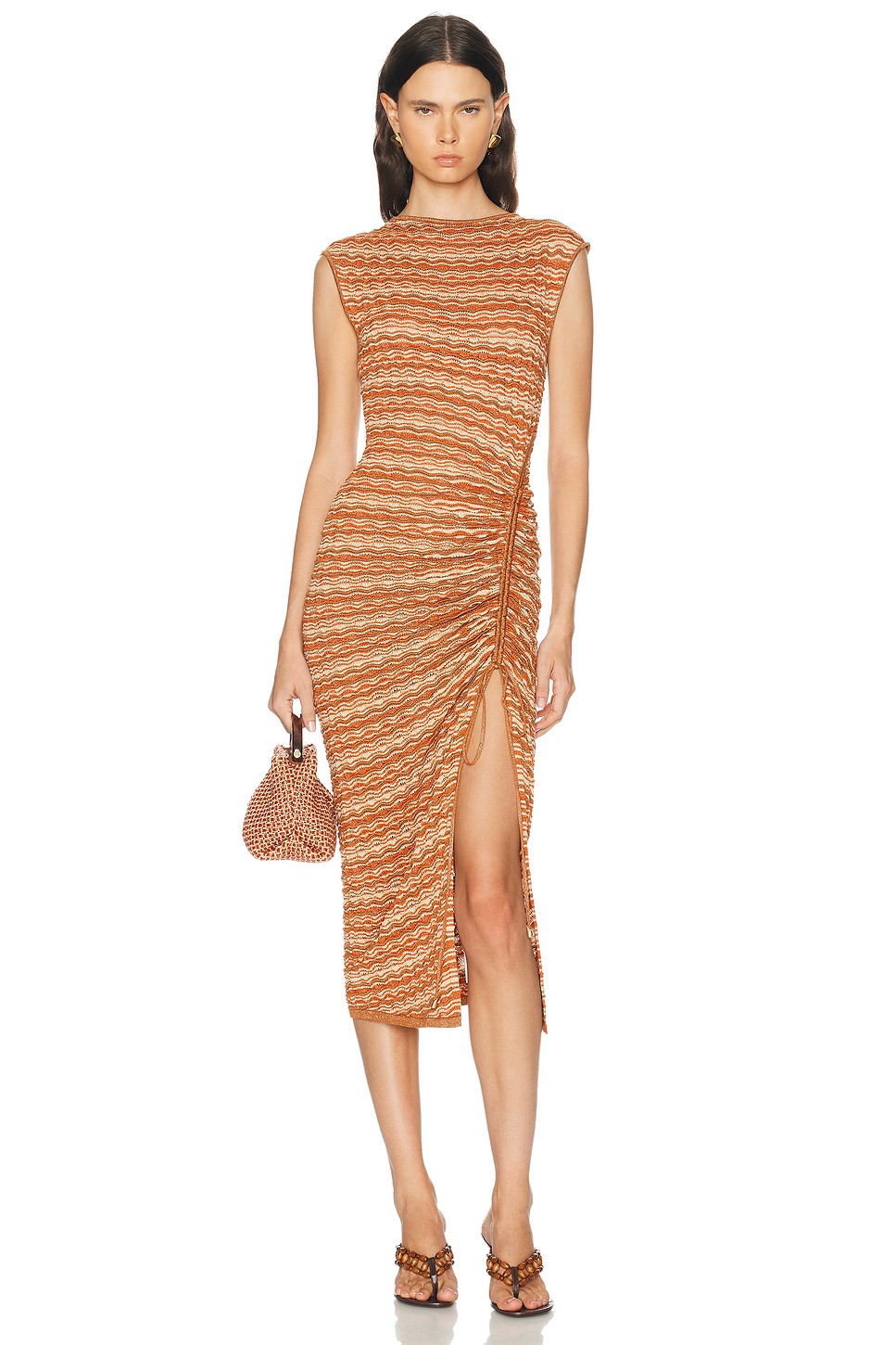 Corallo Lyocell Knit Dress - Lyocell Metallic Knit Midi for OEM
