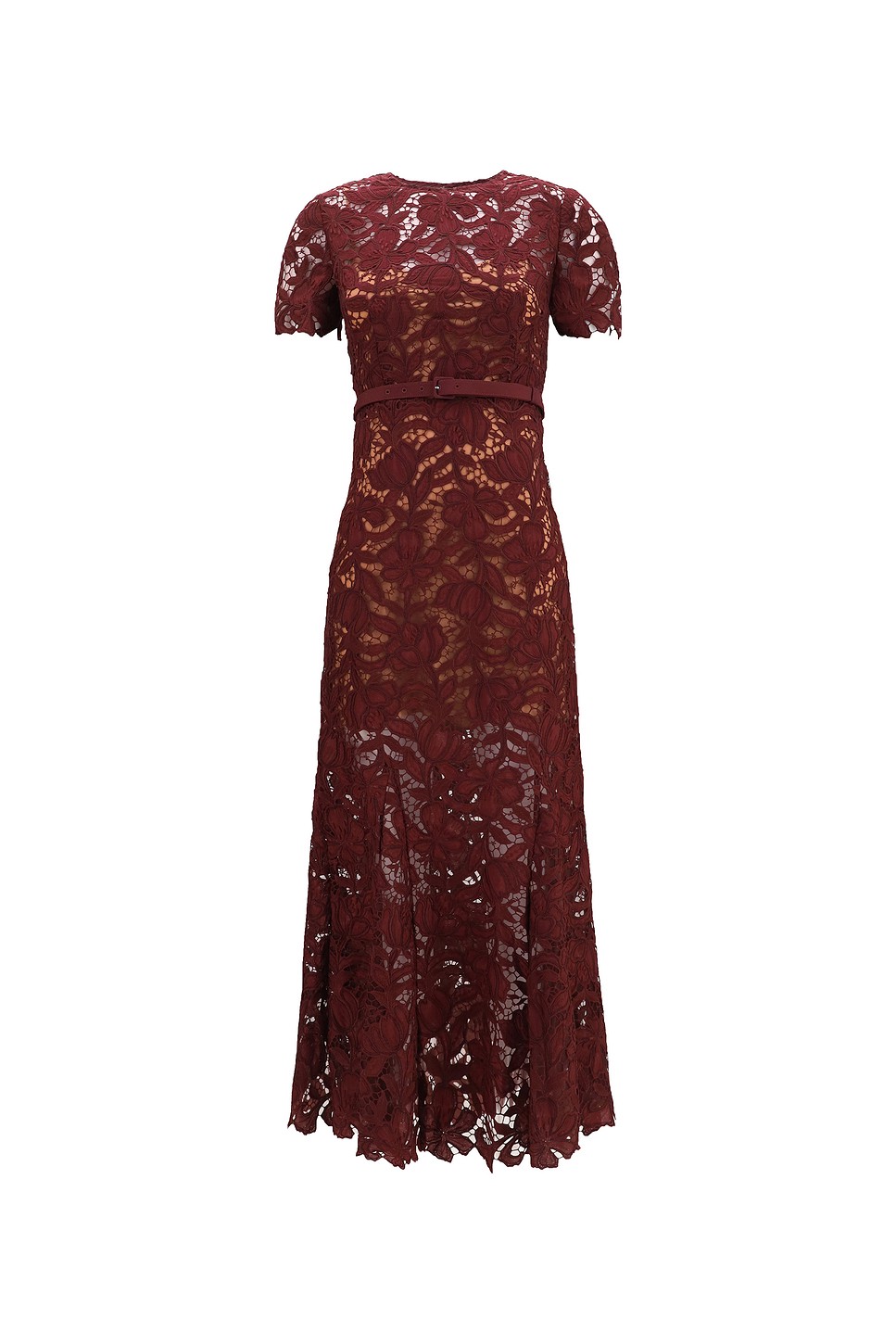 Midi Lace Dress - Scallop Lace Waisted Midi for OEM