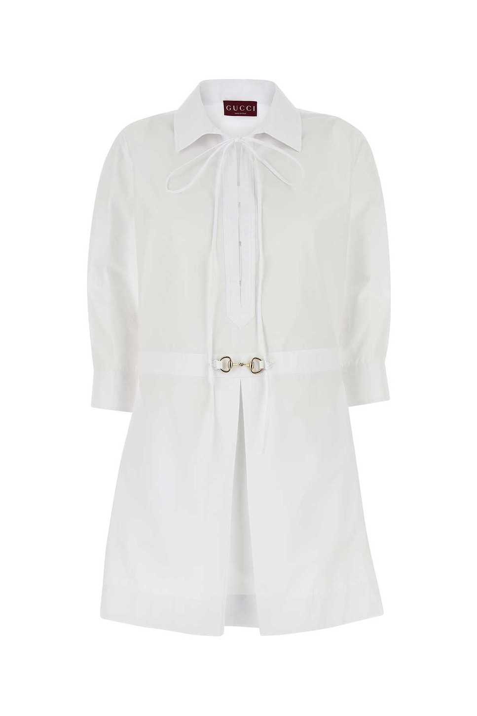 White Cotton Poplin Shirt Dress - Poplin Shirt Dress for OEM