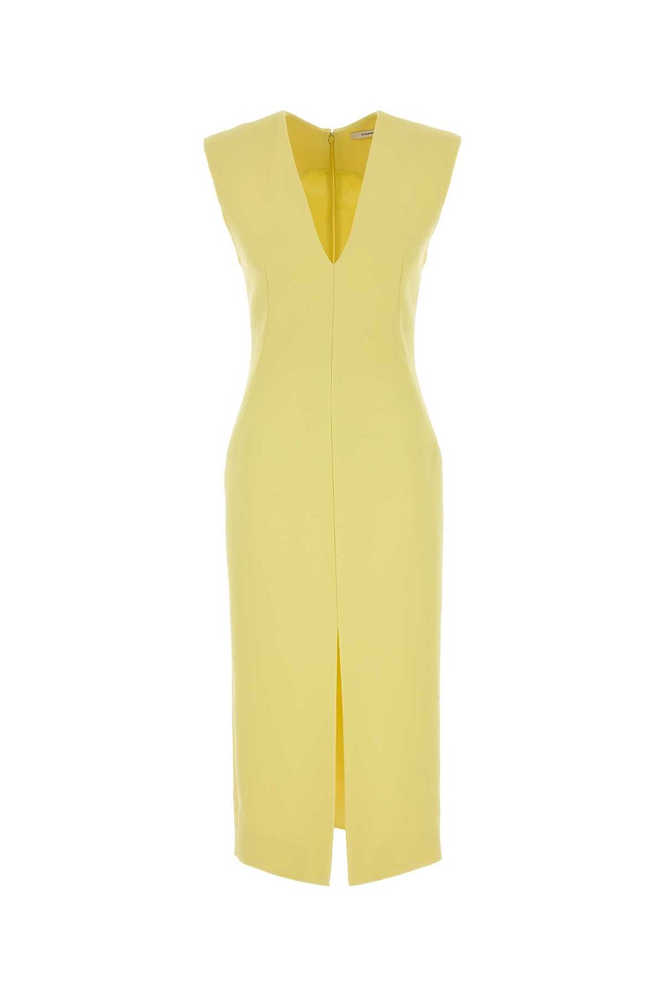 Yellow Wool Stretch Crepe Dress - Wool Crepe Dress for OEM