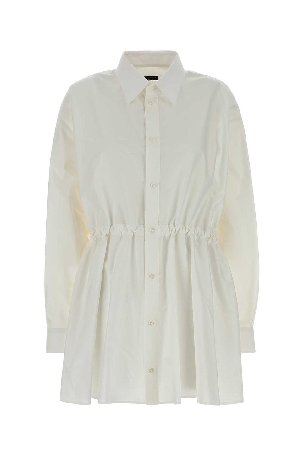 White Cotton Poplin Shirt Dress - White Poplin Shirt Dress for OEM