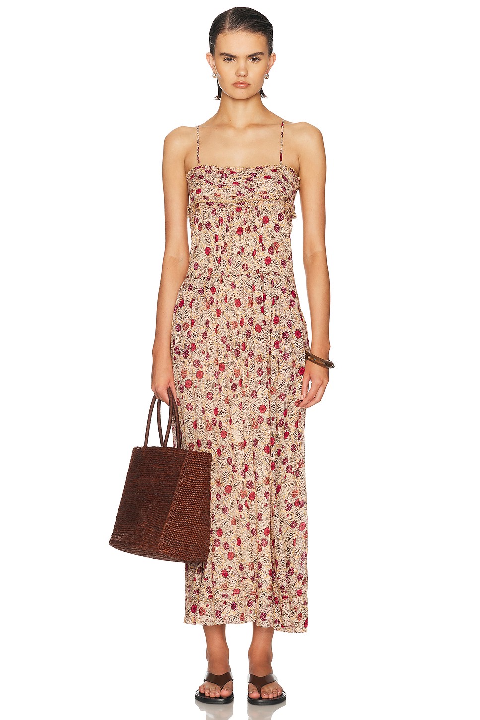 Ecru Cotton Maxi Dress - Cotton Voile Adjustable Maxi for OEM