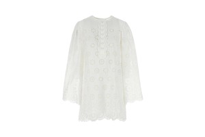 Broderie Anglaise Mini Dress - Eyelet Cotton Mini for OEM