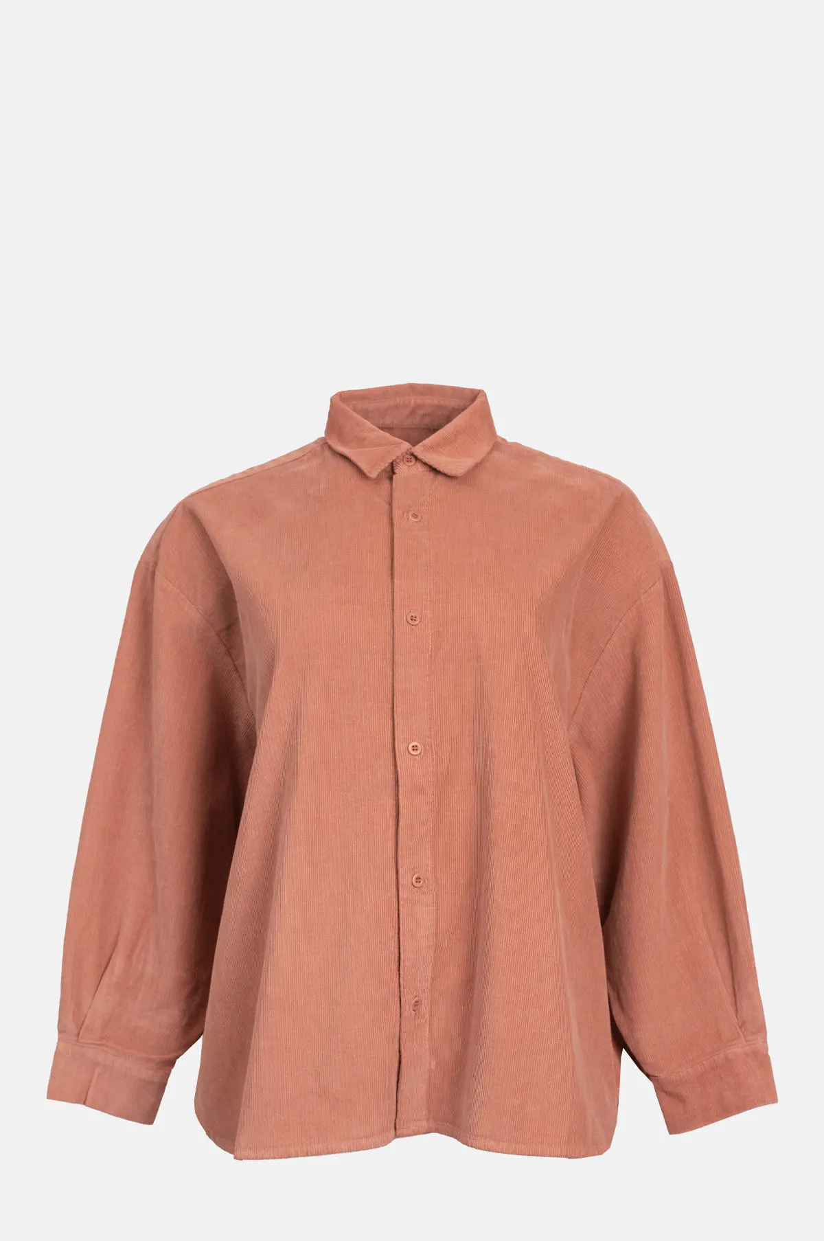 Dusky Pink Corduroy Shirt - Cropped Relaxed Overshirt for OEM
