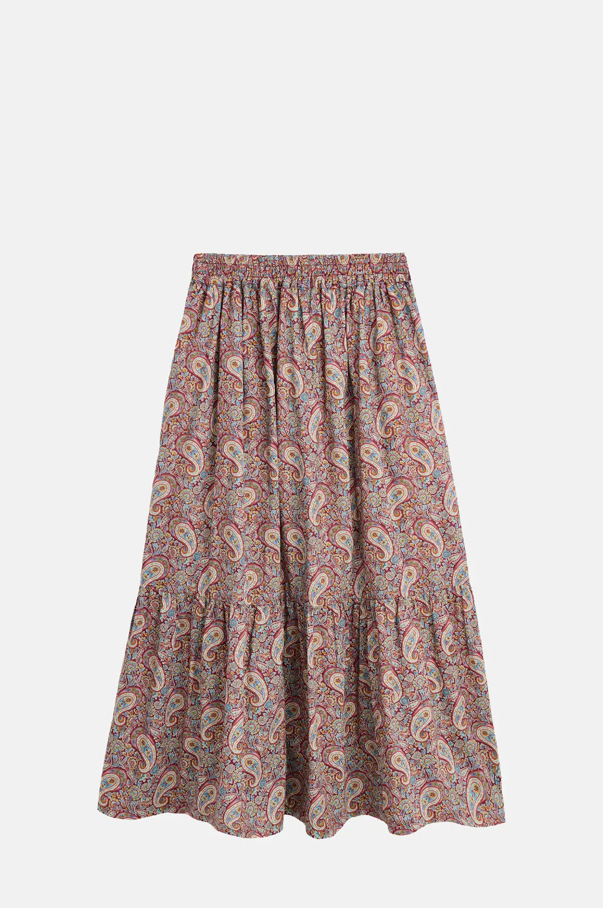 Liberty Paisley Organic Cotton Skirt - Tiered A-Line for OEM