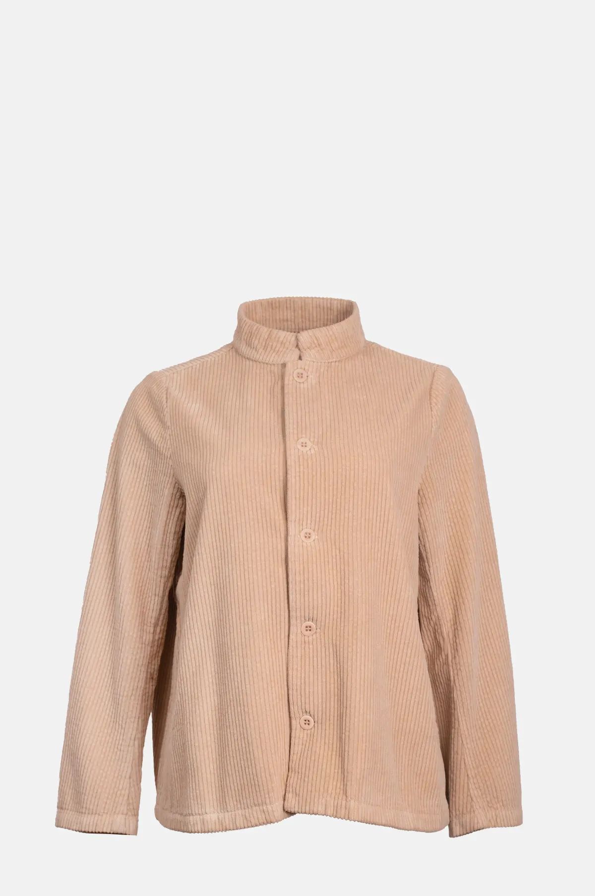 Sand Cotton Corduroy Jacket - Band Collar Workwear Jacket for OEM
