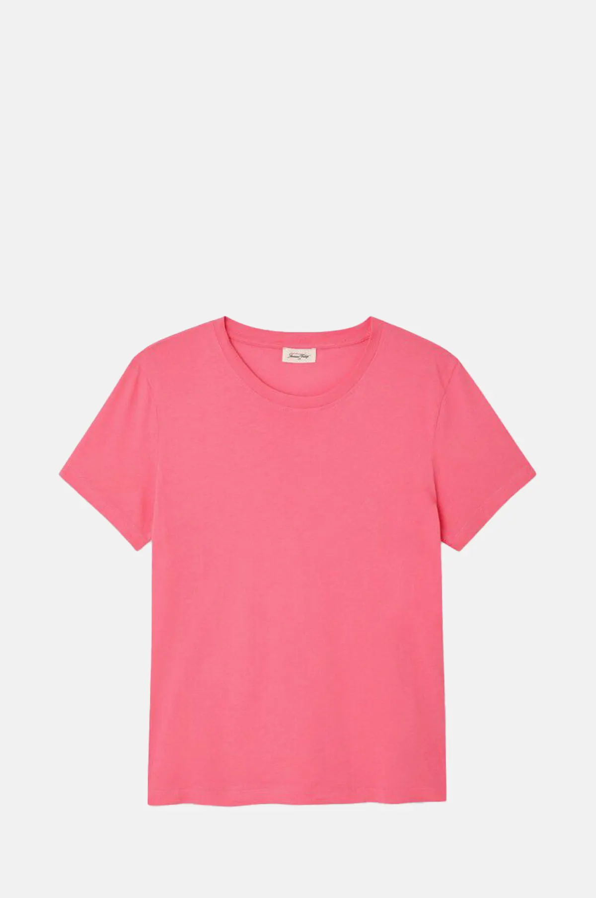 Pink Cotton Relaxed Fit Tee - Short Sleeve Round Neck for OEM