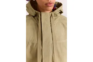 Sage Organic Cotton Hooded Jacket - Zip Through Tie Hem Top for OEM