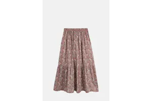 Liberty Paisley Organic Cotton Skirt - Tiered A-Line for OEM