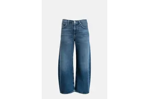 Indigo Barrel Leg Cropped Jean - Rigid Regenerative Cotton for OEM