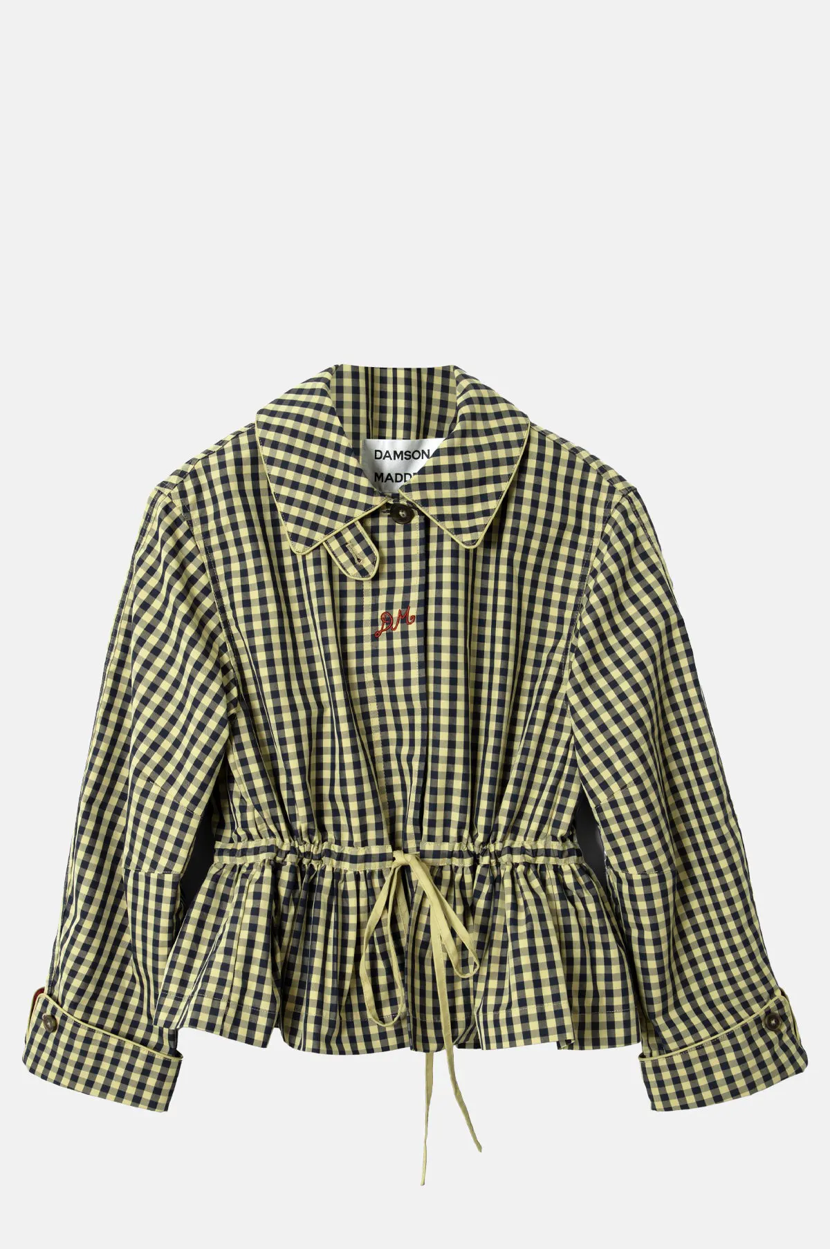 Convertible Oversized Gingham Trench Coat - OEM